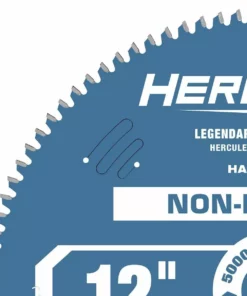 HERCULES 12 in., 96T Laminate/Plastics/Non-Ferrous Metal Cutting Miter Saw Blade -Cheap Hercules Store 56331 W4