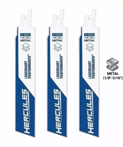 HERCULES 6 in. 18 TPI Bi-Metal Reciprocating Saw Blades, 3 Pk. -Cheap Hercules Store 56486 W21