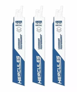 HERCULES 6 in. 18 TPI Bi-Metal Reciprocating Saw Blades, 3 Pk. -Cheap Hercules Store 56486 W3