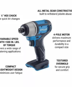 HERCULES 20V Cordless 1/4 in. Hex Compact Impact Driver - Tool Only -Cheap Hercules Store 56531 W2 2