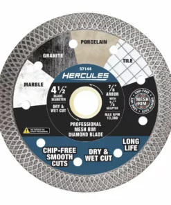 HERCULES 4-1/2 in. Professional Continuous Rim Blade with Mesh Rim -Cheap Hercules Store 57144 W3