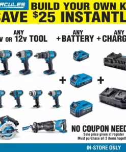 HERCULES 12V Cordless 3/8 in. Ratchet - Tool Only -Cheap Hercules Store 57280 W2KIT