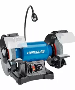 HERCULES 8 in. Variable Speed Bench Grinder with LED Worklight -Cheap Hercules Store 57285 W4