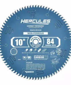 HERCULES 10 in., 84T Laminate/Plastics/Non-Ferrous Metal Cutting Miter And Table Saw Blade -Cheap Hercules Store 57941 W3