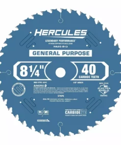HERCULES 8-1/4 in., 40T General Purpose Table Saw Blade -Cheap Hercules Store 57976 W3