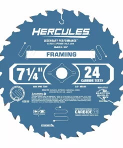 HERCULES 7-1/4 in., 24T Framing Circular Saw Blade -Cheap Hercules Store 62836 W3