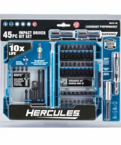 HERCULES Hercules Impact Driver Bit Set, 45 Piece -Cheap Hercules Store 63383 zzz alt2 500