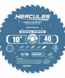 HERCULES 10 in., 40T General Purpose Miter and Table Saw Blade -Cheap Hercules Store 63801 W3