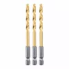 HERCULES 3/16 in. Impact Rated Hex Shank Titanium Drill Bit Set, 3 Piece -Cheap Hercules Store 64888 I
