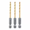 HERCULES 1/8 in. Impact Rated Hex Shank Titanium Drill Bit Set, 3 Piece -Cheap Hercules Store 64889 I