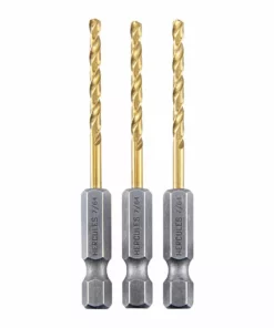 HERCULES 7/64 in. Impact Rated Hex Shank Titanium Drill Bit Set, 3 Piece -Cheap Hercules Store 64890 W3