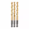 HERCULES 1/4 in. Impact Rated Hex Shank Titanium Drill Bit Set, 3 Piece -Cheap Hercules Store 64891 I