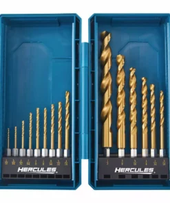 HERCULES Impact Rated Hex Shank Titanium Drill Bit Set 15 Piece
