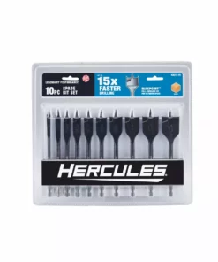 HERCULES Spade Bit Set, 10 Piece 8 HERCULES Spade Bit Set, 10 Piece -Cheap Hercules Store image 27577