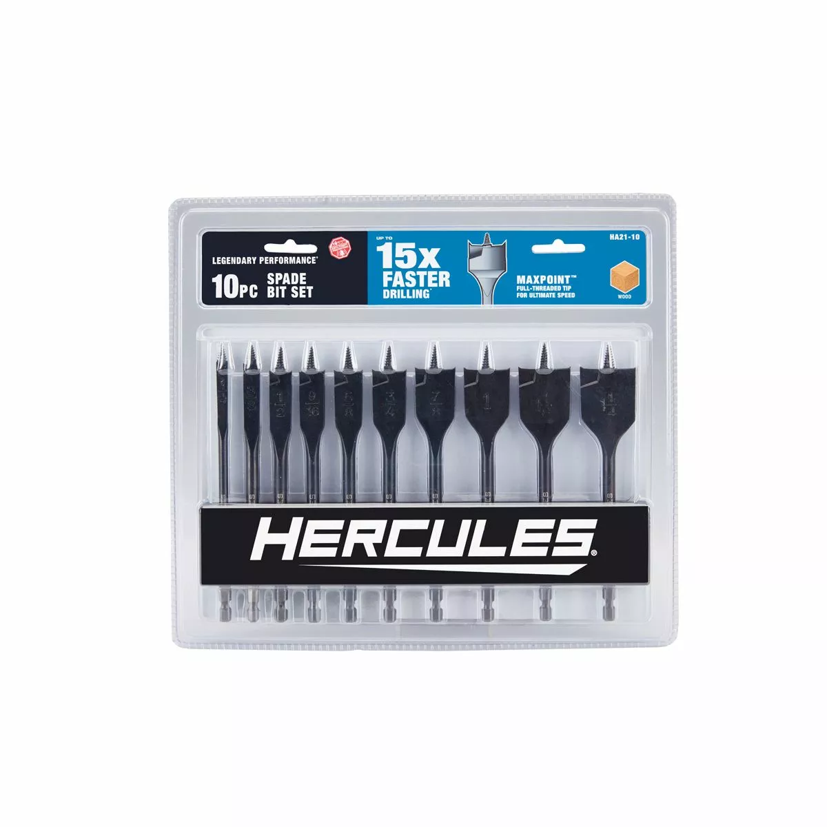 HERCULES Spade Bit Set, 10 Piece 5 HERCULES Spade Bit Set, 10 Piece - Image 3